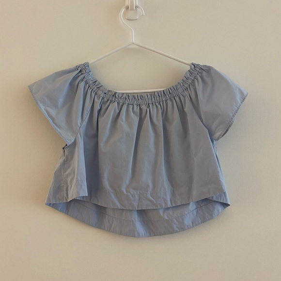 Wilfred Baby Blue Ruffle Crop, Size XS - Picture 6 of 10